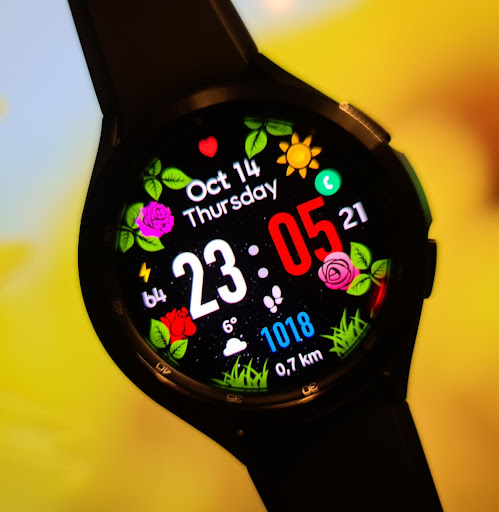 Flowers MOD Digital watchface Screen 3