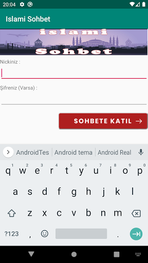 Android application İslami Sohbet screenshort