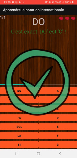 Android application Apprendre les notes Internatio screenshort