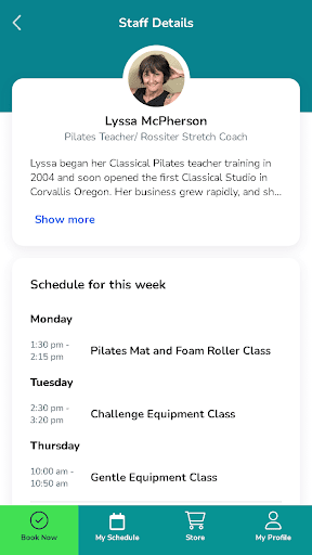 Sage Therapeutic Pilates Screen 2