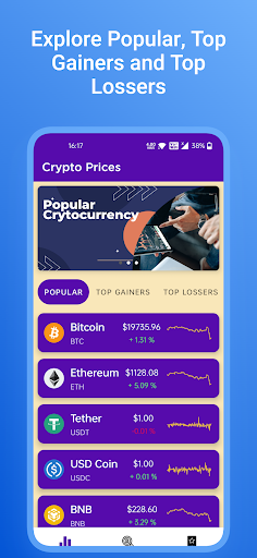 Android application Crypto Tracker screenshort
