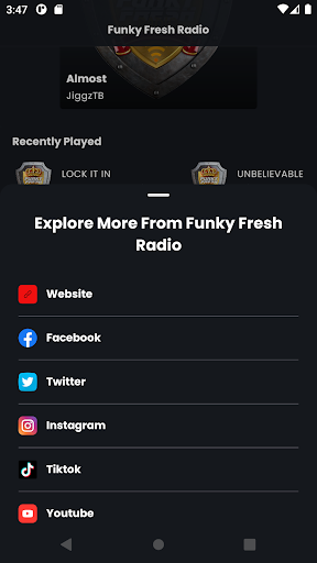 Funky Fresh Radio Screen 3