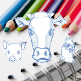 Draw animals - Farm icon