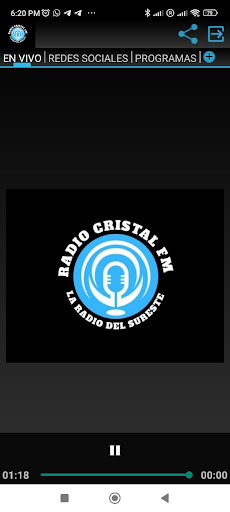 Android application Radio Cristal FM screenshort