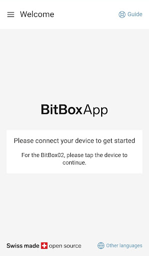 Android application BitBoxApp screenshort