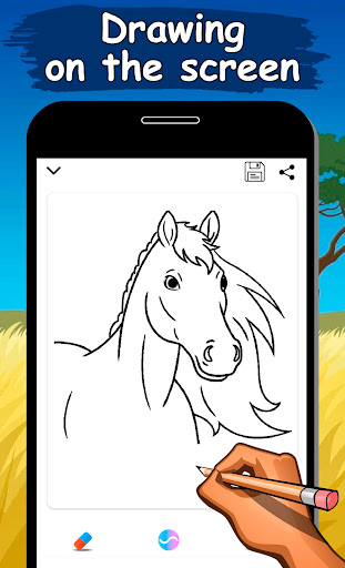 Android application How to draw animals screenshort