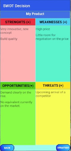 SWOT Decision Screen 2