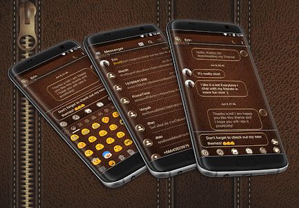 SMS Messages Leather Brown