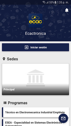 Android application Ecactronica screenshort