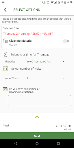 Offer Maids Screen 3