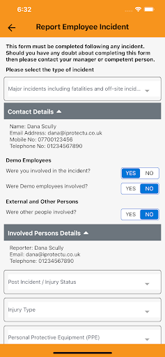 iProtectU Incident Screen 2