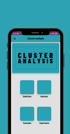 Cluster analysis Screen 3