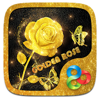Golden Rose Parallax Go Launcher Theme