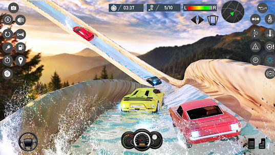 Water Slide Car Race games