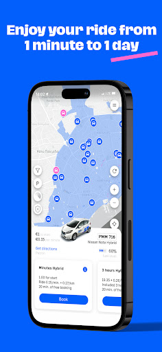 Android application RideNow - carsharing screenshort