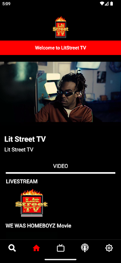 Android application Lit Street TV screenshort