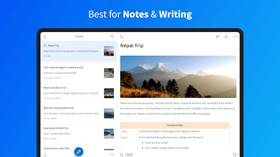 UpNote: Notes, agenda, tâches Capture d'écran