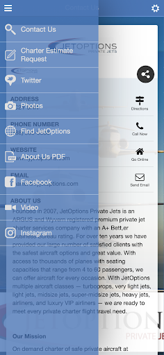 JetOptions Private Jets Screen 2