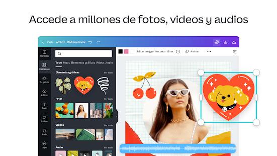 Canva: Editor gráfico de fotos Screenshot