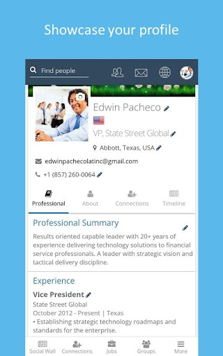 Android application LatInc Professional Network screenshort