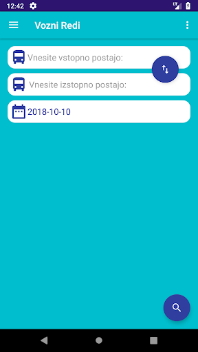 Android application arriva.si screenshort