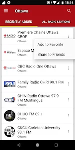 Ottawa Radio Stations - Canada