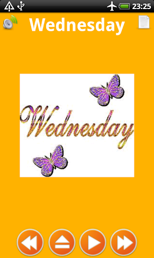 Days of week kids flashcards Screen 2
