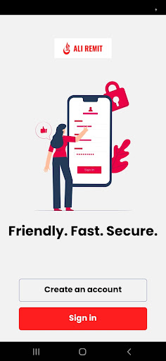 Android application Ali remit screenshort