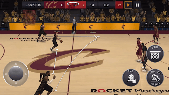 NBA LIVE Mobiele basketbal MOD APK (domme vijand, megaschot, menu) 2