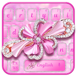 Luxury Jewel Flower Pink Princess Keyboard Theme icon