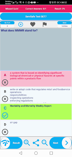 ServSafe Practice Test Screen 2