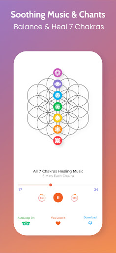 Android application Meditative Mind: Healing Music screenshort