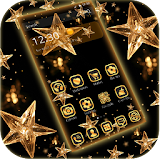 Gold Star Theme Wallpaper Lux Black Gold icon