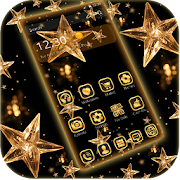 Gold Star Theme Wallpaper Lux Black Gold 1.1.4 Icon