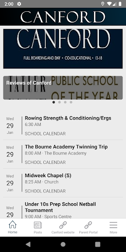 Android application Canford School screenshort