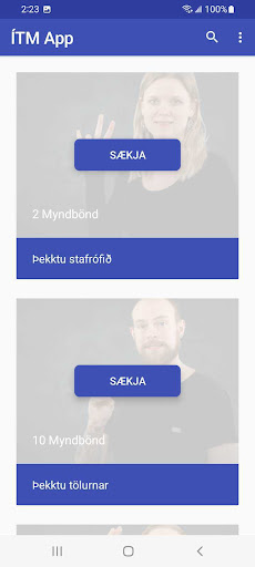 ÍTM App Screen 2