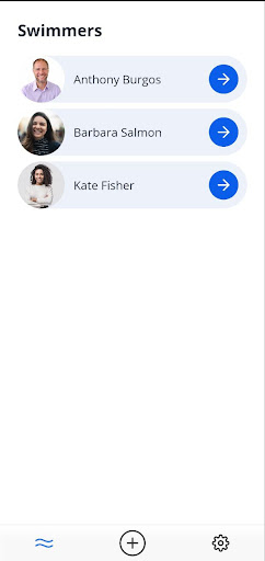 Android application MySwimEdge screenshort
