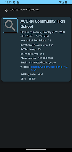 NYC High Schools 2023 Screen 3