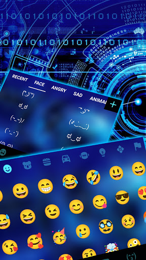 Neon Future Tech Keyboard Back Screen 3