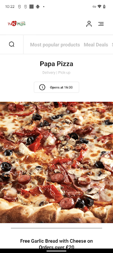 Android application Papa Pizza Liverpool screenshort