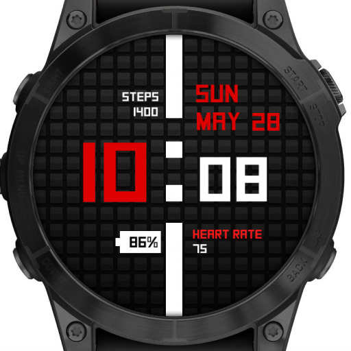 Red White Square Watch Faces