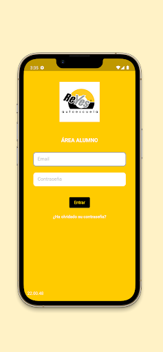 Android application Autoescuela Reyes screenshort