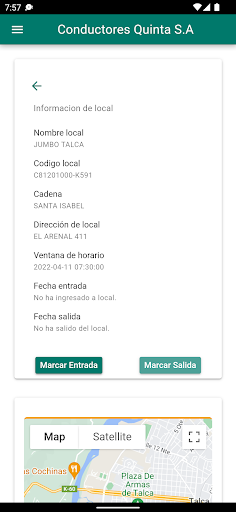 Android application GPS Global: Conductores Quinta screenshort