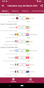 Captura 1 Calendario Copa del Mundo 2022 android