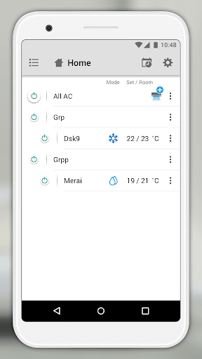 Android application Toshiba Home AC Control screenshort