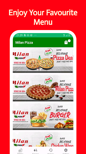 Milan Pizza Kidderminster Screen 3