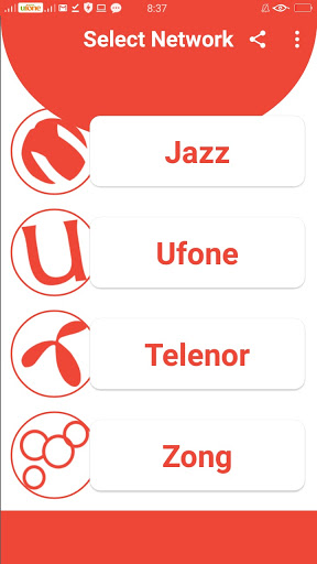 Android application All Networks Packages screenshort