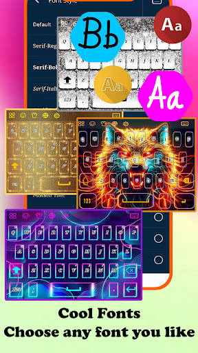 Android application Night Light Wolf keyboard screenshort