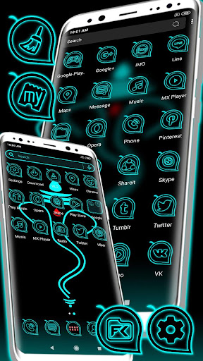 Ganesh Ji Neon Launcher Theme Screen 3