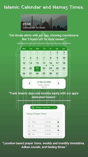 Muslim Calendar Prayer Times Screen 2